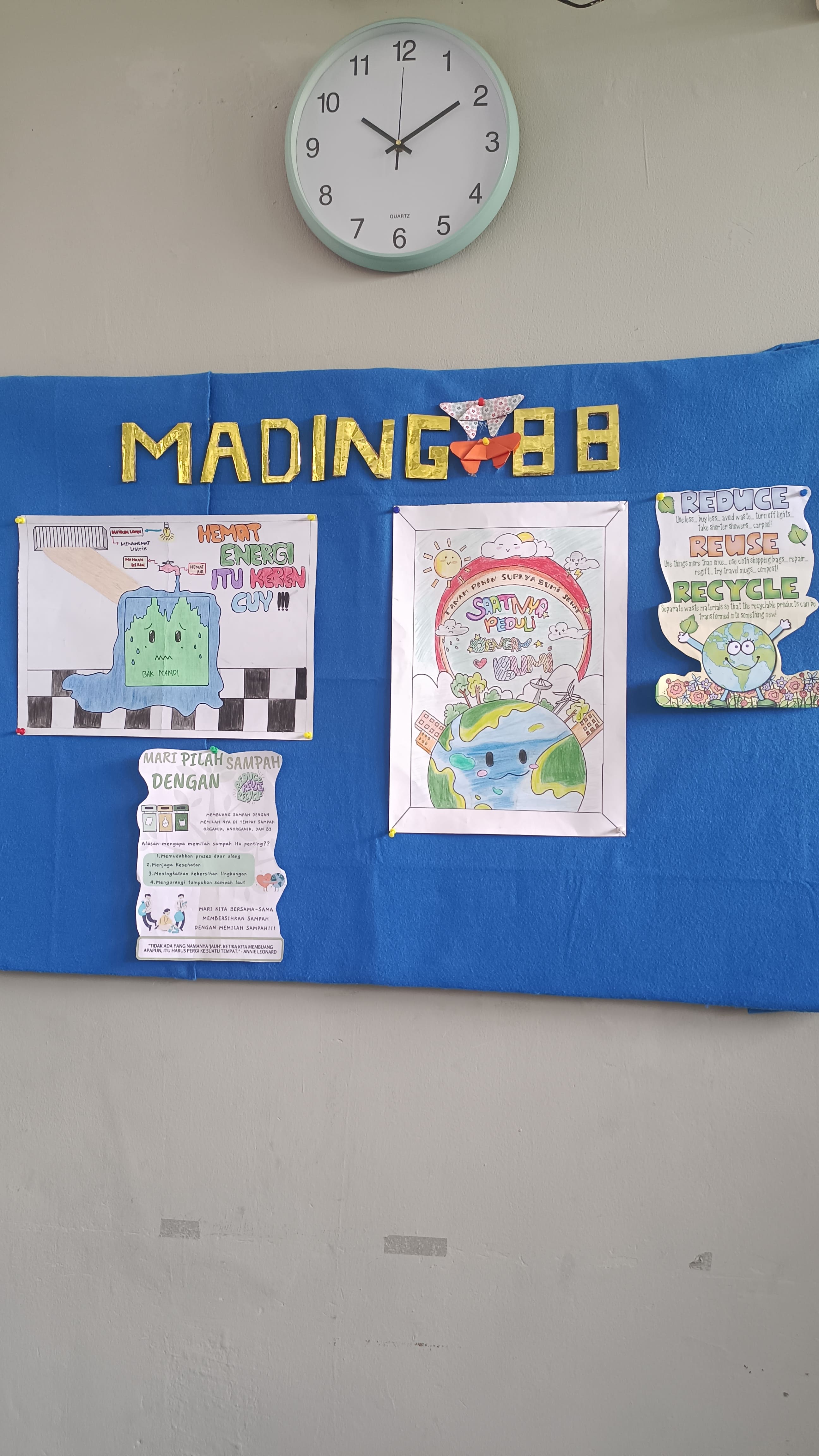 Mading Pengelolan Sampah dan Konservasi Air  